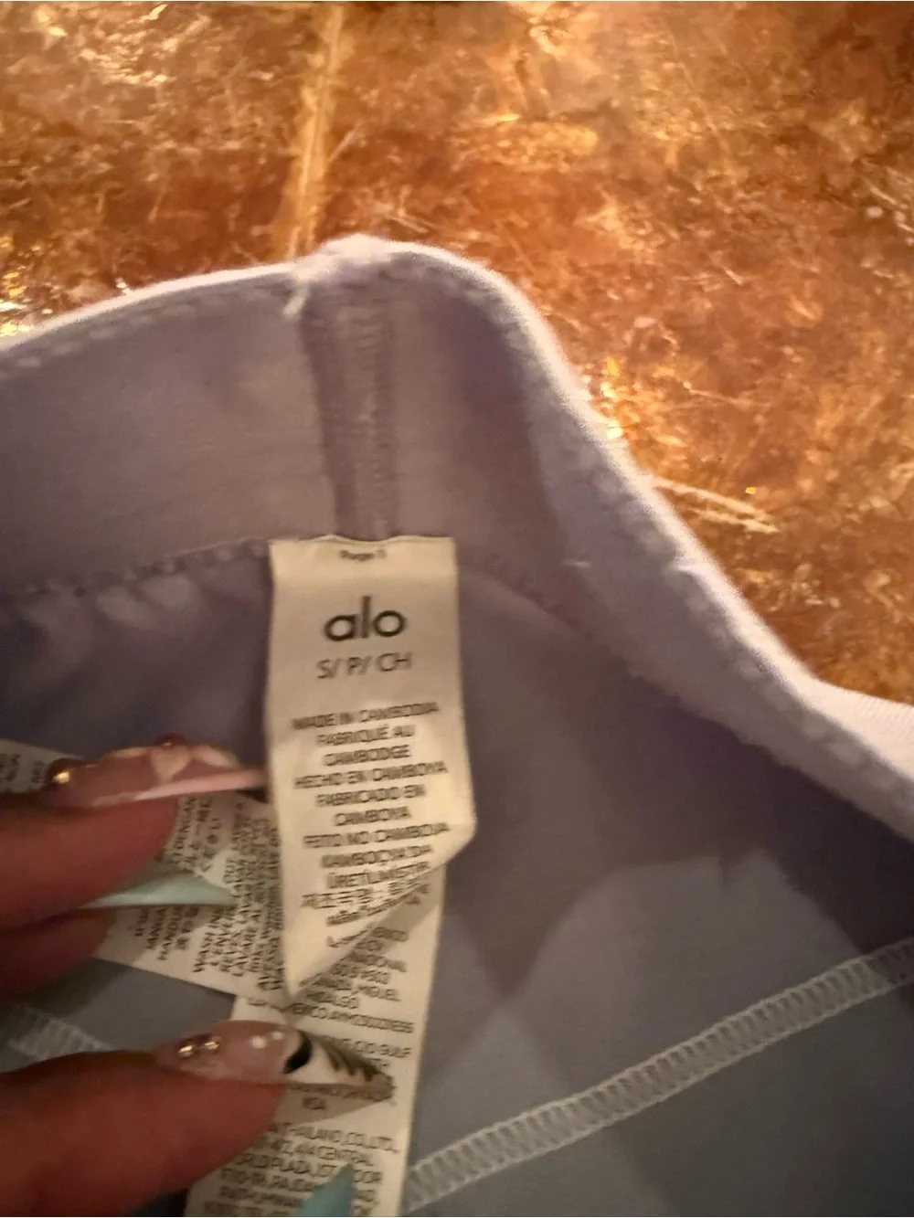 Alo Light Blue Active Leggings/bra